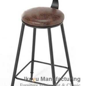 Kursi Bar Industrial Ovana Black Doff