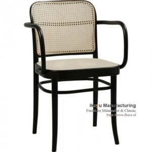 Kursi Cafe Rotan Silvo Jet Black Doff