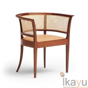 Kursi Cafe Rotan Retro Kayu Jati