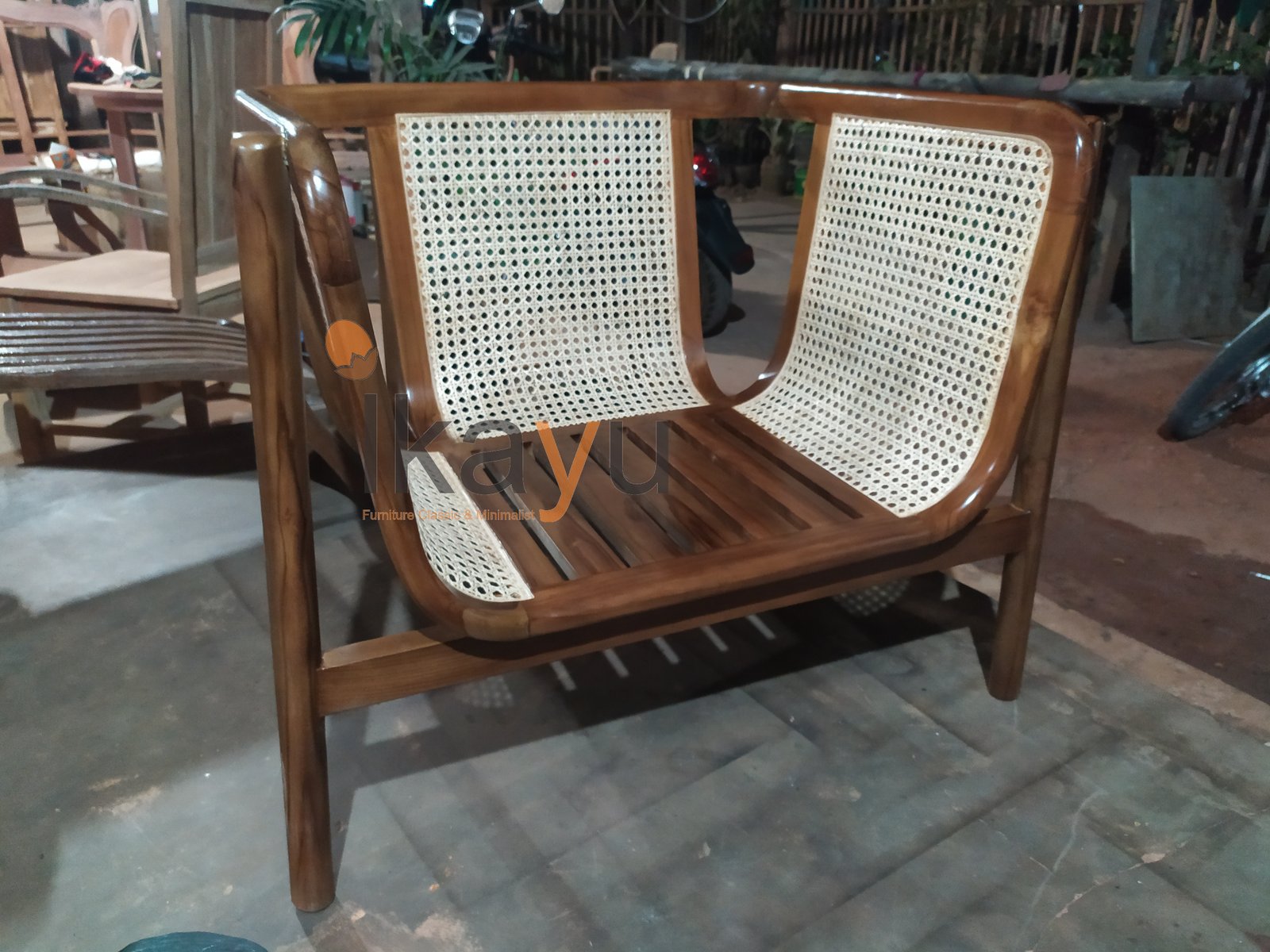 Kursi Sofa Rotan Kreby Kayu Jati