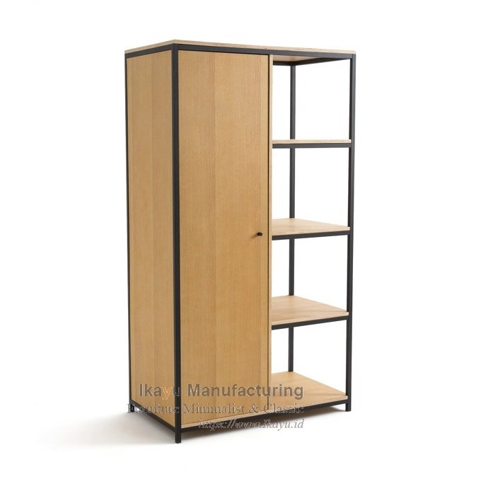 Lemari Pakaian Industrial Toyibi Kayu Jati