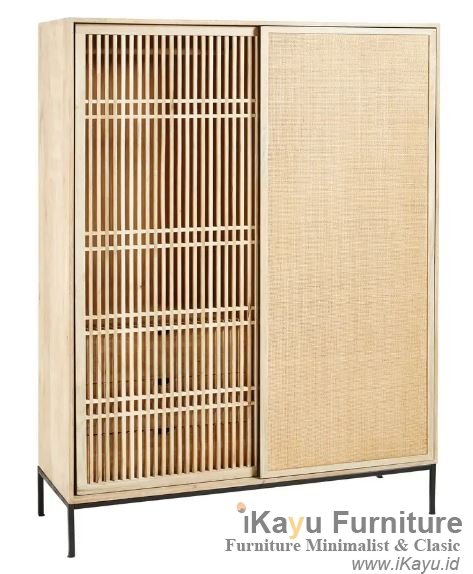 Lemari Pakaian Rotan Industrial Aloba