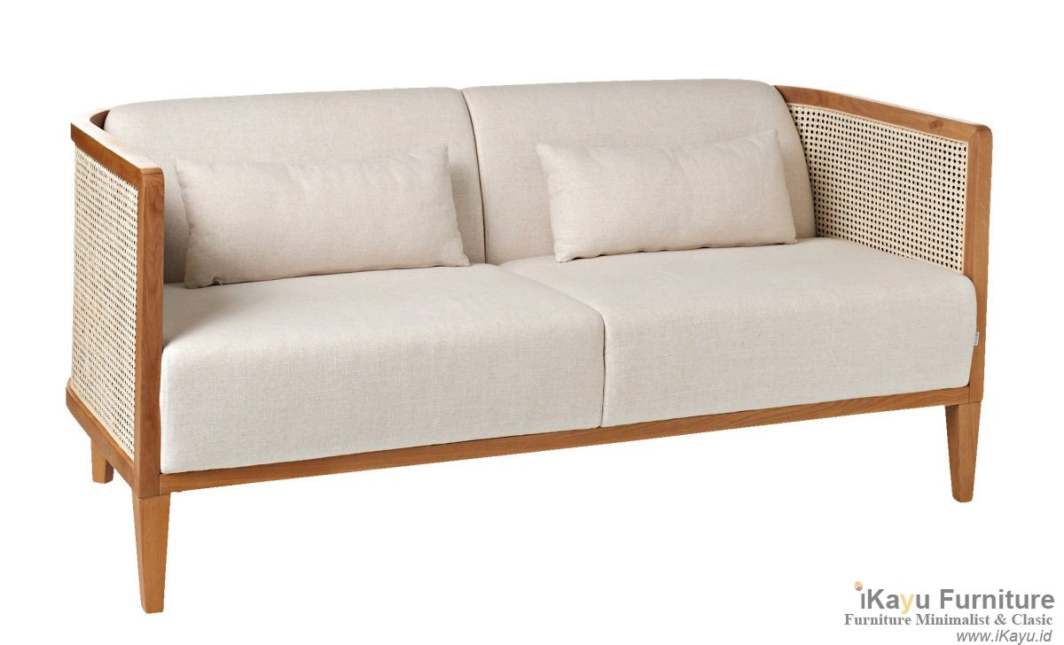 Sofa Minimalis Rotan Kayu Jati Gangga