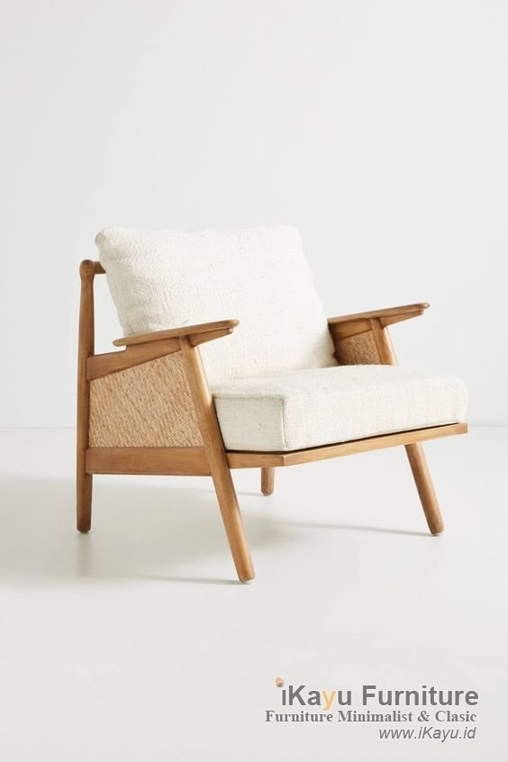 Sofa Single Seat Rotan Linen Kualitas Eksport