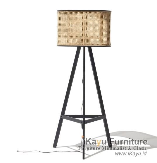 Lampu Hias Rotan Kayu Mahoni Black Doff