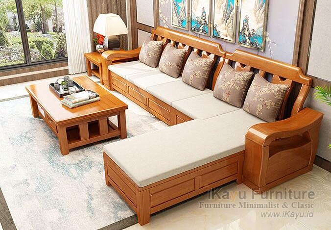 Kursi Tamu Minimalis Kayu Jati Eley 