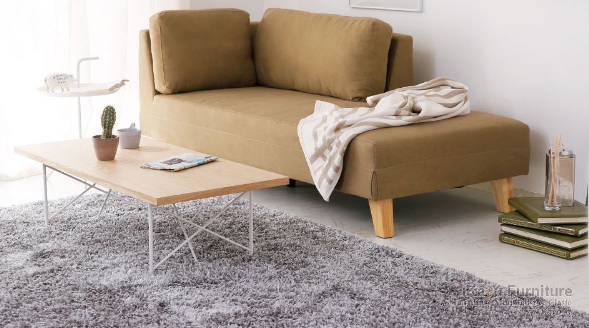 Sofa Bed Minimalis Ouku Kayu Sungkai