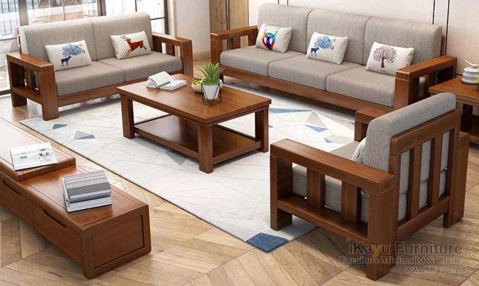 Kursi Tamu Minimalis Sadewa Kayu Jati
