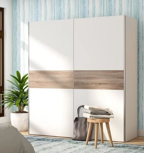 Lemari Pakaian Minimalis 2 Pintu Sleding
