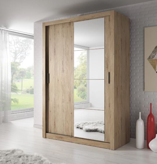 Lemari Pakaian Sleding 2 Pintu Vener Oak