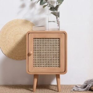 Bedside Table Rotan Kayu Sungkai Kania