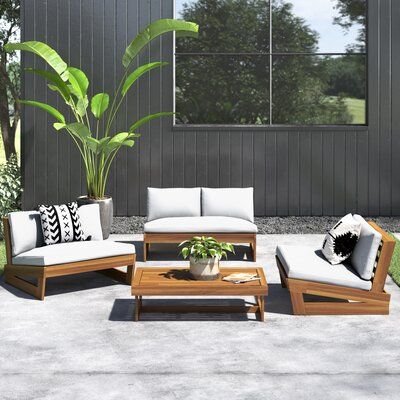 Sofa Outdoor Minimalis Lesi Model Jepang