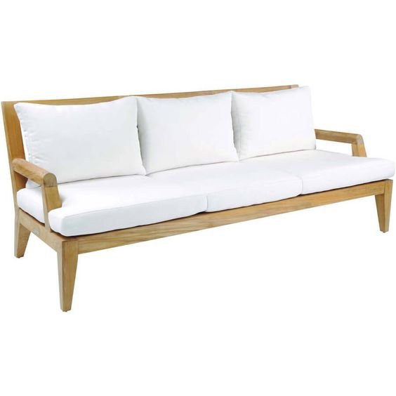 Sofa Outdoor 3 Seater Kayu Jati Andora
