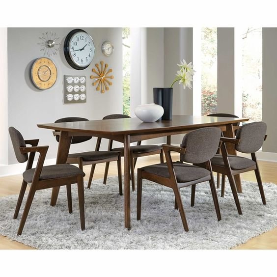 Set Meja Makan Lorea iKayu Minimalis Kayu Jati