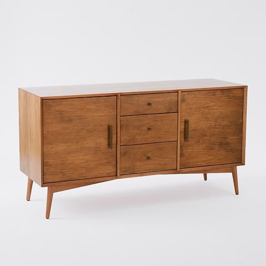 Buffet MInimalis Kakuzu Kayu Jati iKayu Finishing Natural Walnut