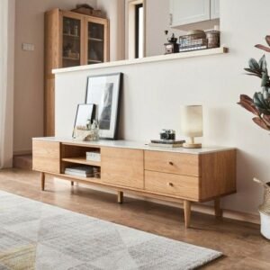 Buffet Cabinet iKayu Minimalis Kayu Jati Finishng Natural Wood