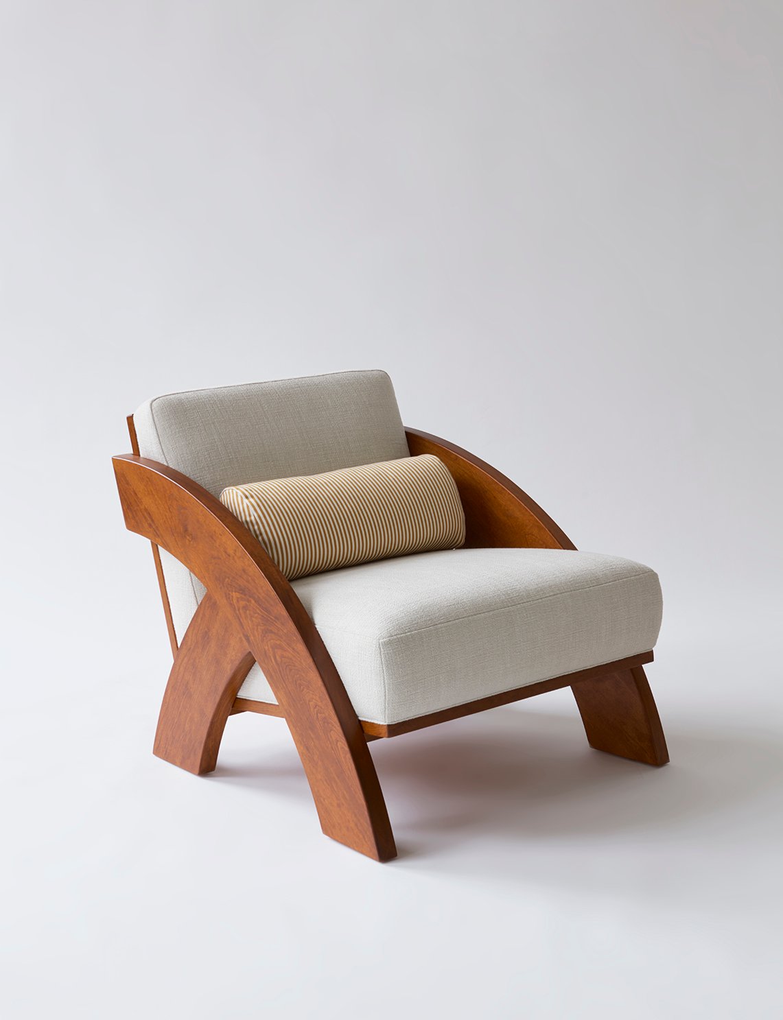 Sofa Y Series Minimalis Kayu Jati iKayu Walnut Doff Finish