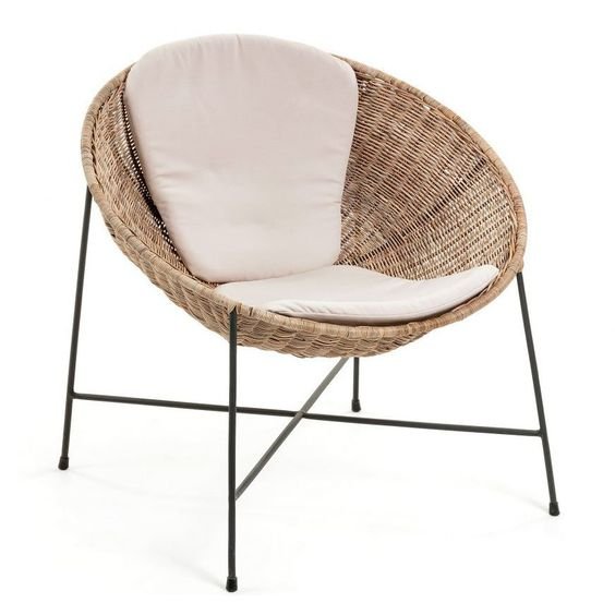 Kursi Tamu Rattan Bowl Type Minimalis iKayu Finishiing Natural
