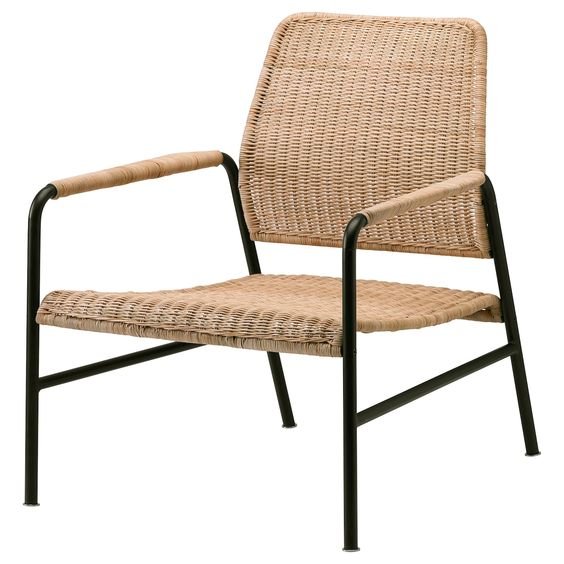 iKayu Kursi Tamu Minimalis Rattan Fukuro Natural Finish