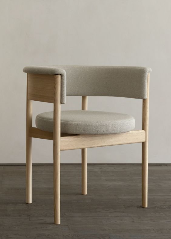 iKayu Armchair Kursi Santai Minimalis White Jati Finishing Bleaching
