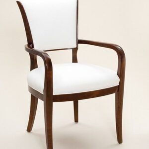 Armchair Kursi Minimalis Black Leg Kayu Jati iKayu Finishing Black Doff
