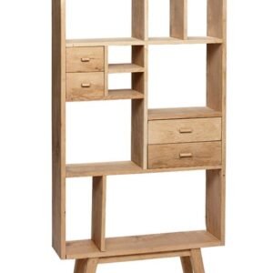 Almari Buffet Drawer Kayu Jati Minimalis iKayu Natural Wood Finish