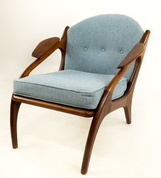 Armchair Sofa Tamu Minimalis Kayu Jati iKayu Walnut Doff Finish