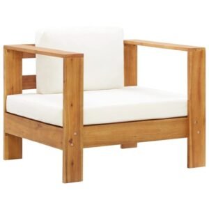 Armchair Kursi Sofa Koarel Minimalis Jati iKayu Finishing Natural Walnut