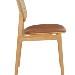 Kursi Rotan Kayu Sungkai Minimalis Natural Finish