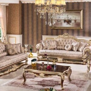 Sofa Tamu Mewah Terbaru Kayu Mahoni Premium