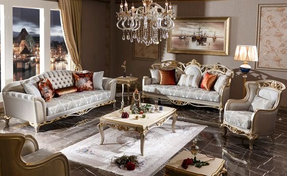 Sofa Tamu Klasik Mewah Finishing Gold Duco Sofa Tamu Klasik Mewah Finishing Gold Duco