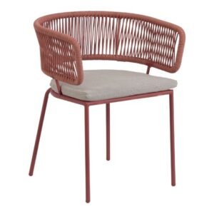Kursi Cafe Outdoor Minimalis Alumunium Kombinasi Rope