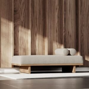 Bench Kayu Minimalis Baoba Natural Bleching