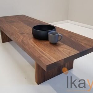 Meja Tamu Minimalis Jati Perhutani Walnut Finish Doff