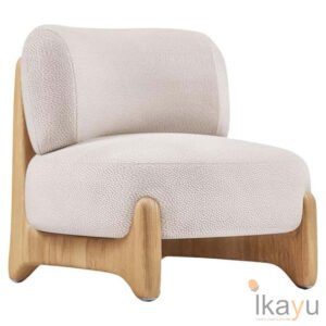 Sofa Japandi Singgle Seater Kayu Sungkai