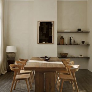 Lengkapi kehangatan momen makan bersama keluarga dengan meja makan 6 kursi kayu Sungkai yang elegan dan fungsional. Dibuat dari material kayu Sungkai pilihan, meja ini tidak hanya tampil menawan dengan warna alami dan serat kayu yang halus, tetapi juga kuat dan tahan lama. Desain minimalis yang modern menjadikannya mudah dipadukan dengan berbagai gaya interior, dari rumah bernuansa tropis hingga Skandinavia. Ukurannya yang proporsional membuatnya ideal untuk keluarga maupun jamuan tamu. Jadikan ruang makan Anda lebih berkelas dan nyaman dengan investasi furnitur yang tepat. Meja makan ini bukan hanya sekadar tempat makan, tetapi juga pusat kebersamaan yang akan mempererat hubungan keluarga. Kini saatnya Anda memiliki furnitur yang tidak hanya indah dipandang, tapi juga awet digunakan bertahun-tahun ke depan. Dapatkan meja makan kayu Sungkai ini sekarang dan rasakan perbedaannya dalam setiap momen makan Anda