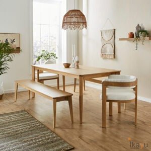 Set Meja Makan Minimalis Kayu Sungkai