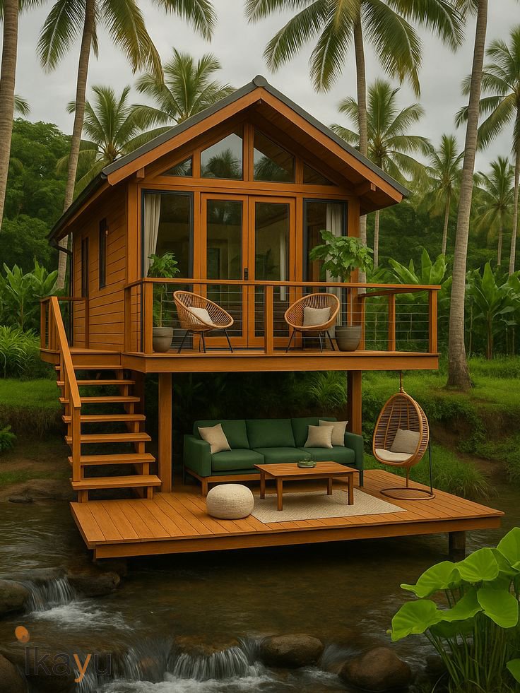 Villa Kayu Minimalis Panggung 1 Kamar Tidur Villa Kayu Minimalis Panggung 1 Kamar Tidur