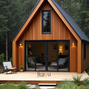 Rumah Kabin Kayu Minimalis 1 Kamar Tidur