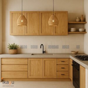 Kitchen Set Kayu Jati Minimalis Top Table Solid Surfacer